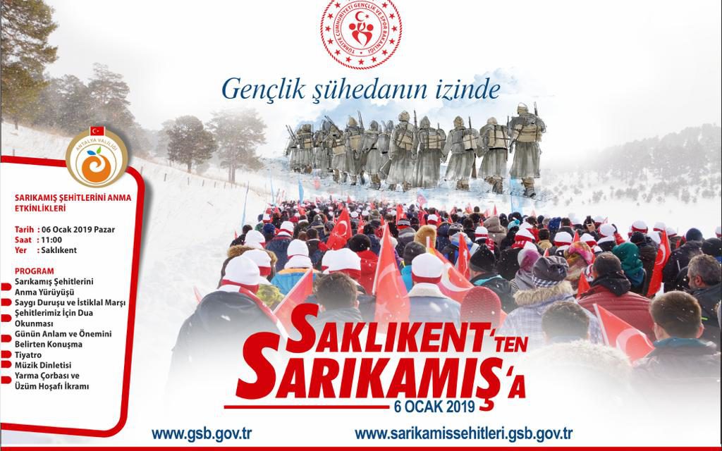 “Saklıkent’ten Sarıkamış’a Gençlik Şühedanın İzinde” Yürüyüşü