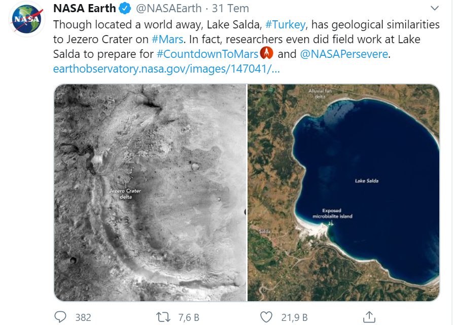 NASA’dan Salda Paylaşımı