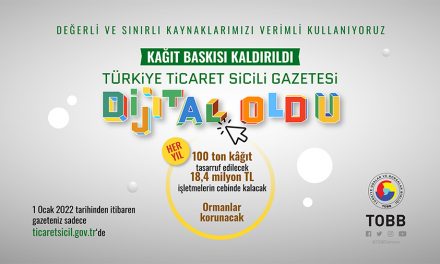 Ticaret Sicili Gazetesi artık sadece internet ortamında yayımlanıyor