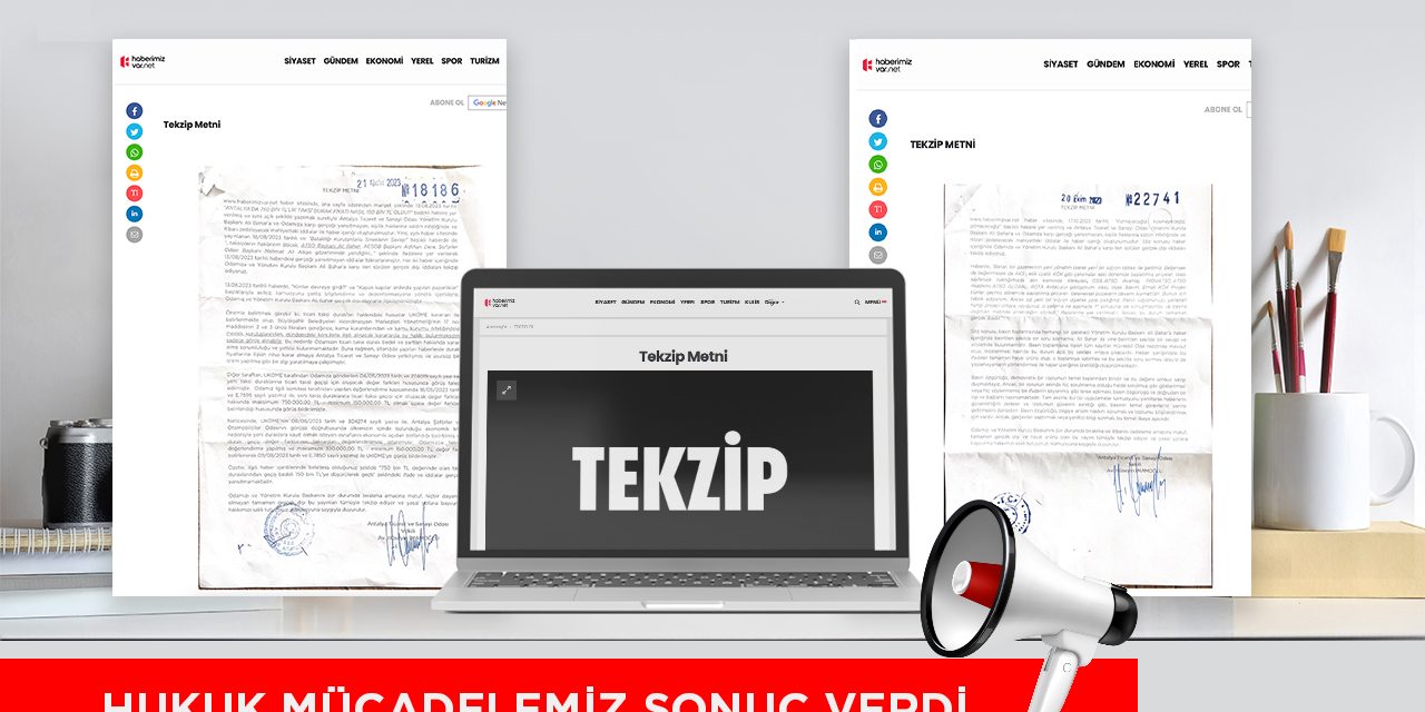 HUKUK MÜCADELEMİZ SONUÇ VERDİ